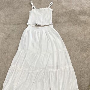 Seraphine White Textured Maternity Set size 8